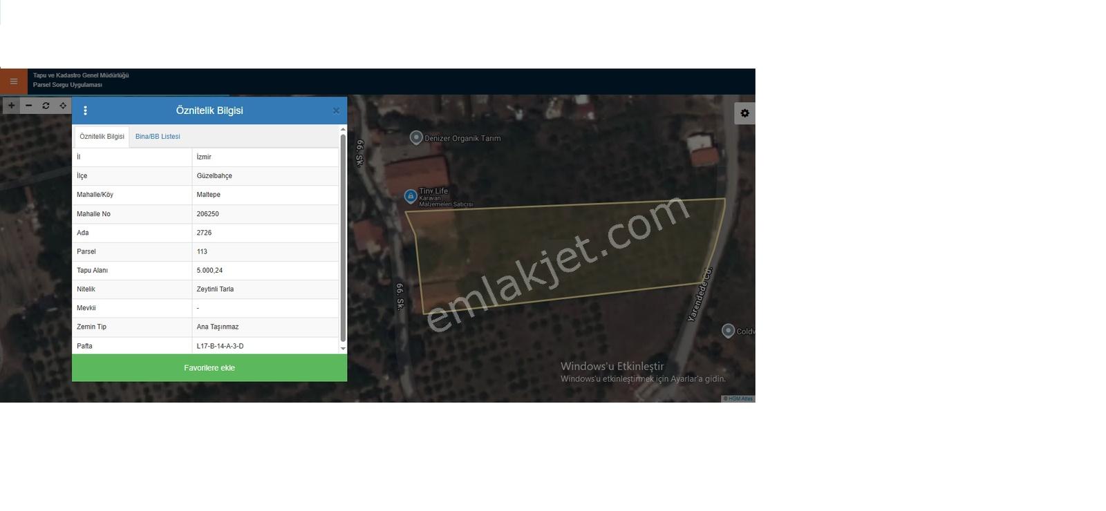 Maltepede,güzelbahçe Eü.'sine 1km.,5 Dönüm 2 Depolu Arazi - Görsel 4