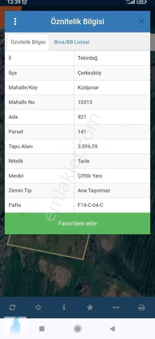 Çerkezköy Kızılpınar Da Satılık 3900 M2 Harika Konum Da Arsa - Görsel 2