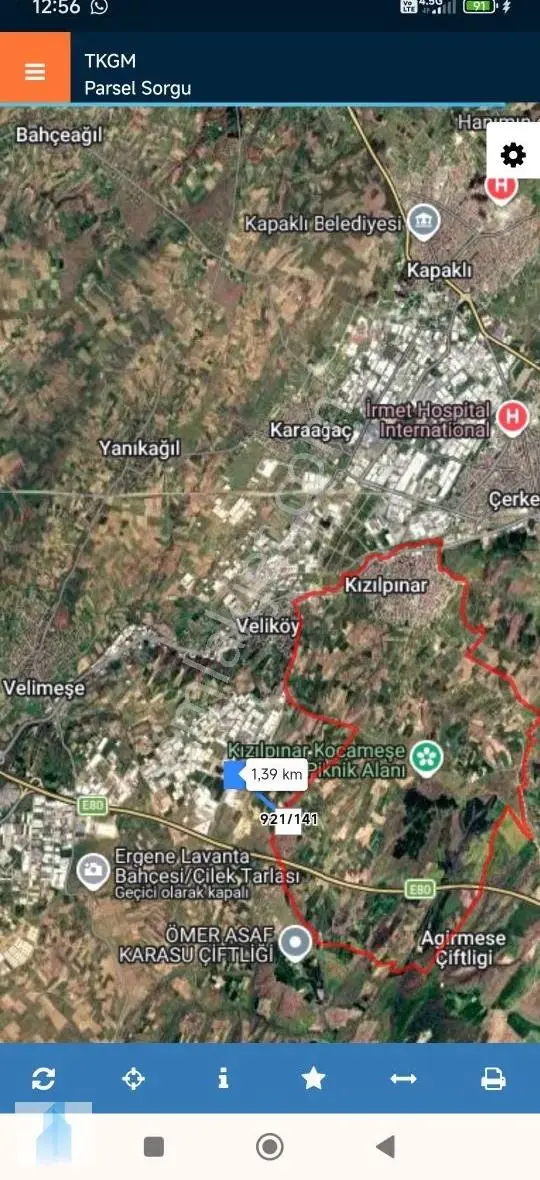 Çerkezköy Kızılpınar Da Satılık 3900 M2 Harika Konum Da Arsa - Görsel 4