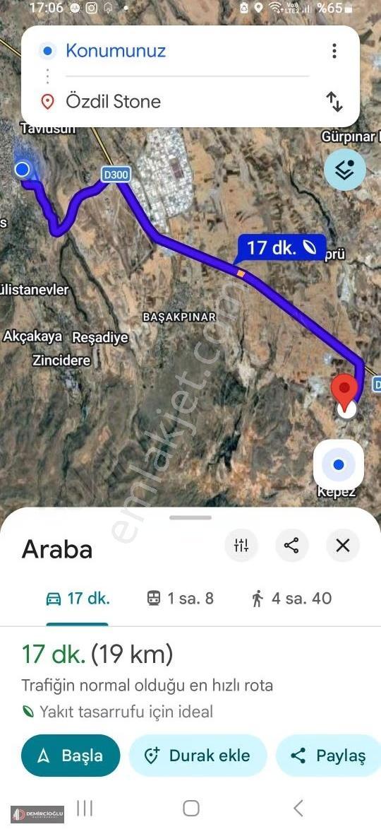 Talas Mengücek Mahallesinde Kadastro Yoluna Cephe Parsel - Görsel 5