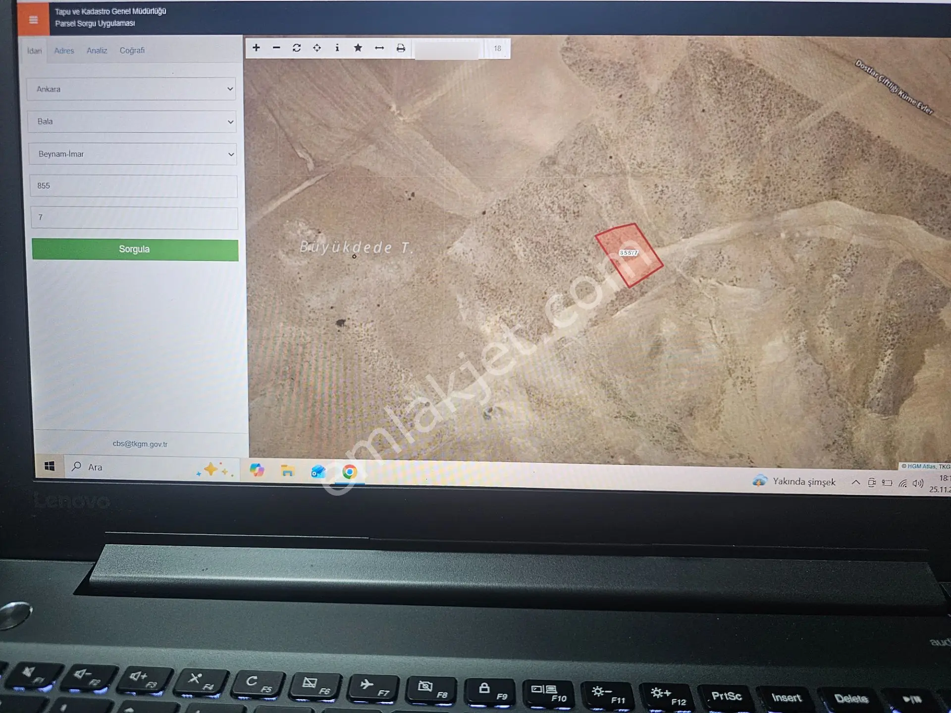 Ankara Bala Beynam 'da Acil Satılık İmarlı Arsa