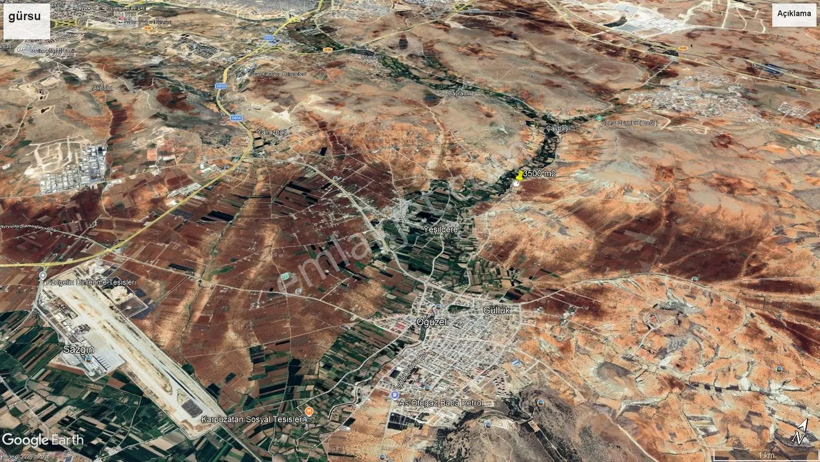 Gürsuda Asfalt Yola Sıfır Bağevine Uygun Mükemmel Konumda Arsa - Görsel 5