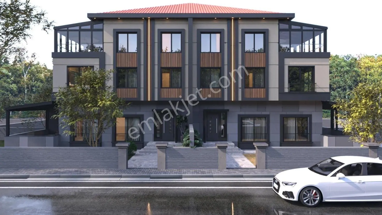 Karasu Aziziye Mah Ultra Lüks 3+2 Satılık Tripleks Villa.