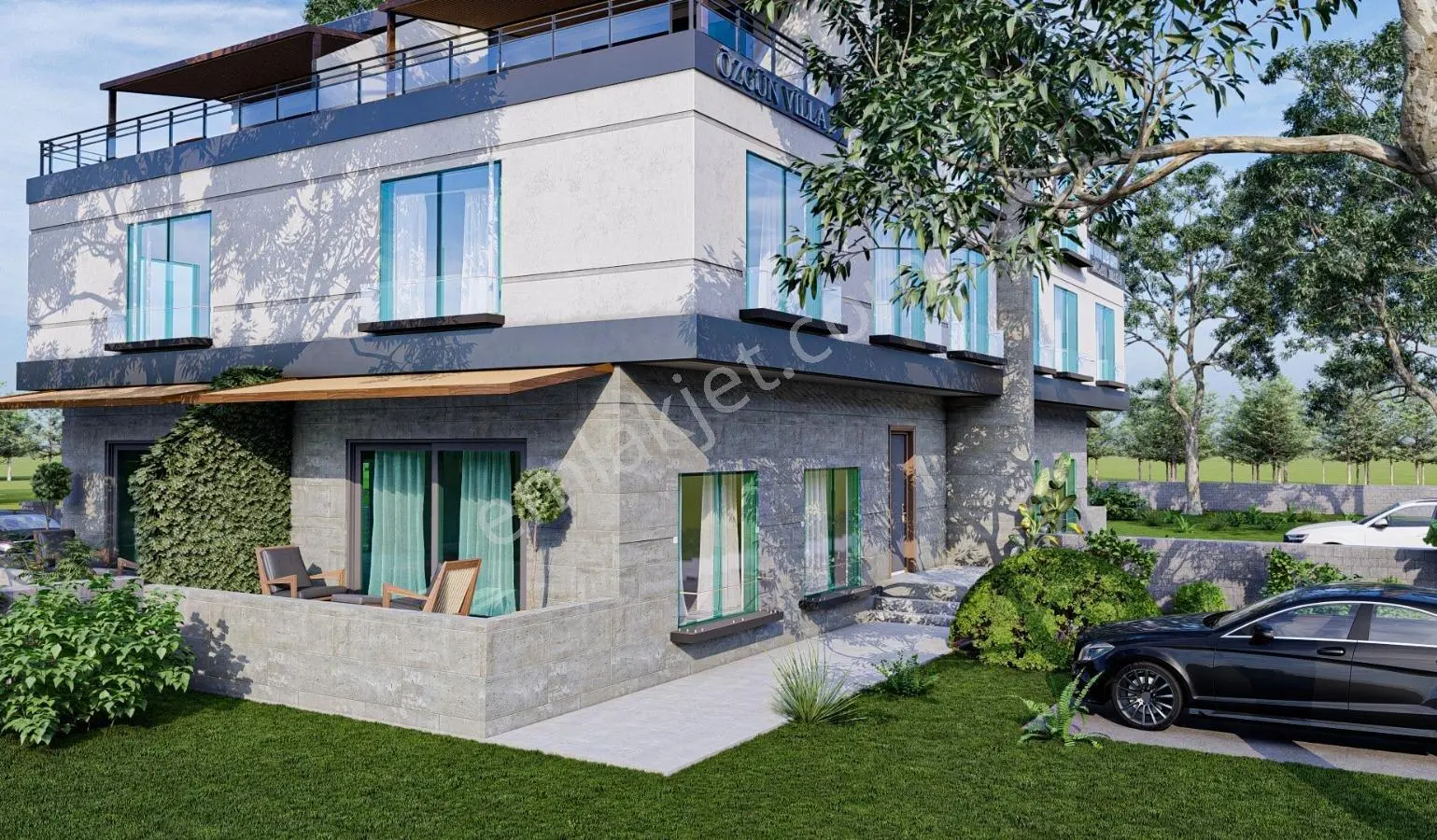Karasu Aziziye Mah Ultra Lüks 3+2 Satılık Tripleks Villa. - Görsel 28