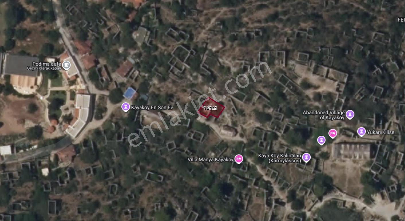 Fethiye Kayaköy De Tarihi Köy İçinde Satılık Kargir Ev Ve Arsa - Görsel 3
