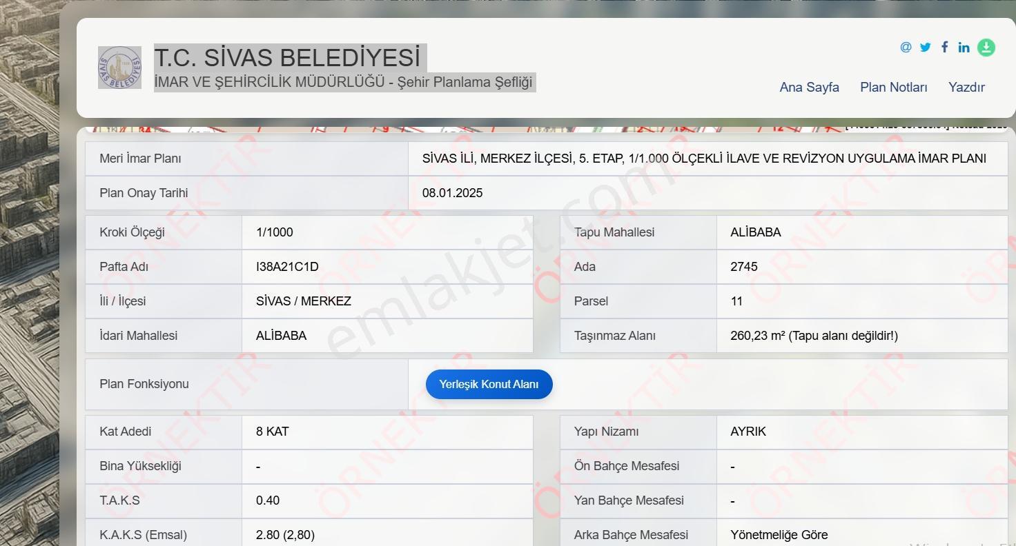Sivas Merkezde Müstakil Evi İle Beraber Köşe Başı Satılık Arsa - Görsel 15