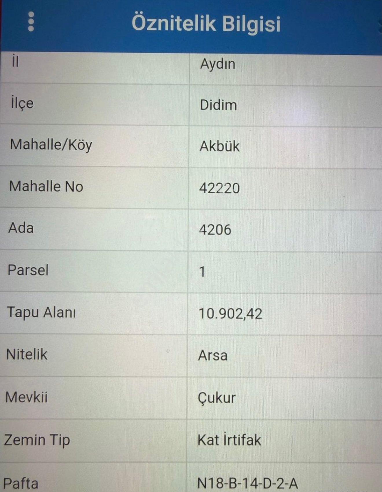 Deniz Manzaralı 236 M2 Didim Akbük Çukur Mevkiinde Satılık Arsa - Görsel 9