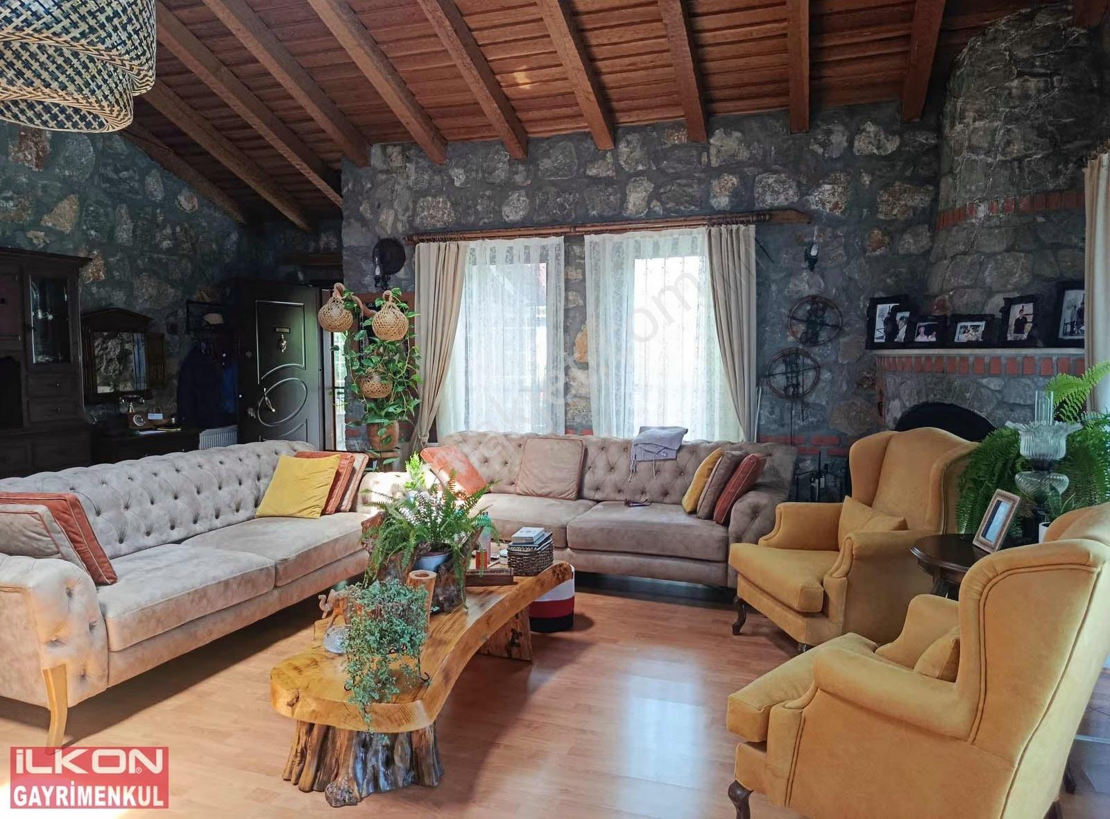 Fethiye Üzümlü Mah.de İlkon'dan Satılık Özel Tasarım Taş Villa - Görsel 6