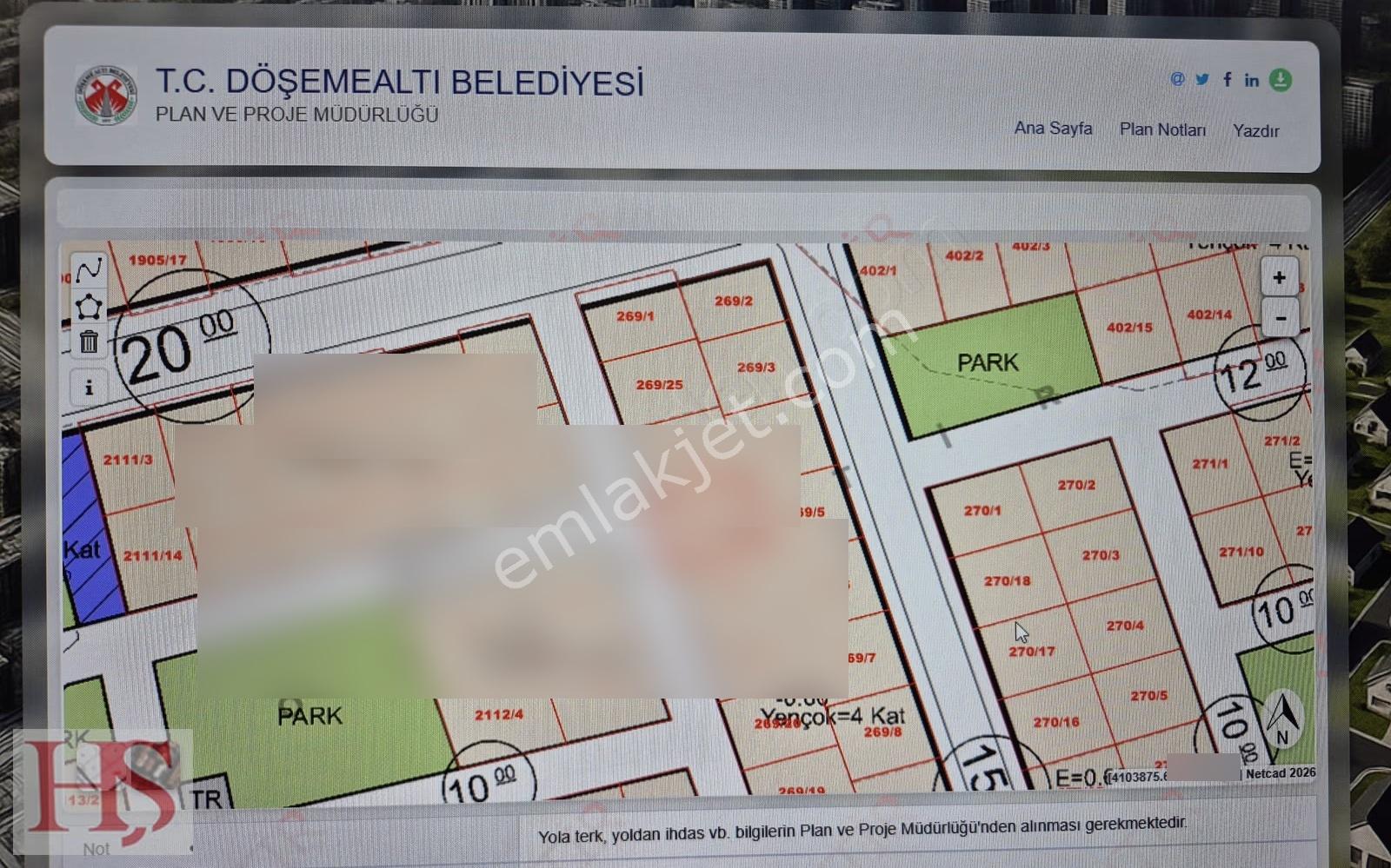 Döşemealı Yeniköy'de 306 M2 0.60 Emsal Satılık İmarlı Arsa - Görsel 4