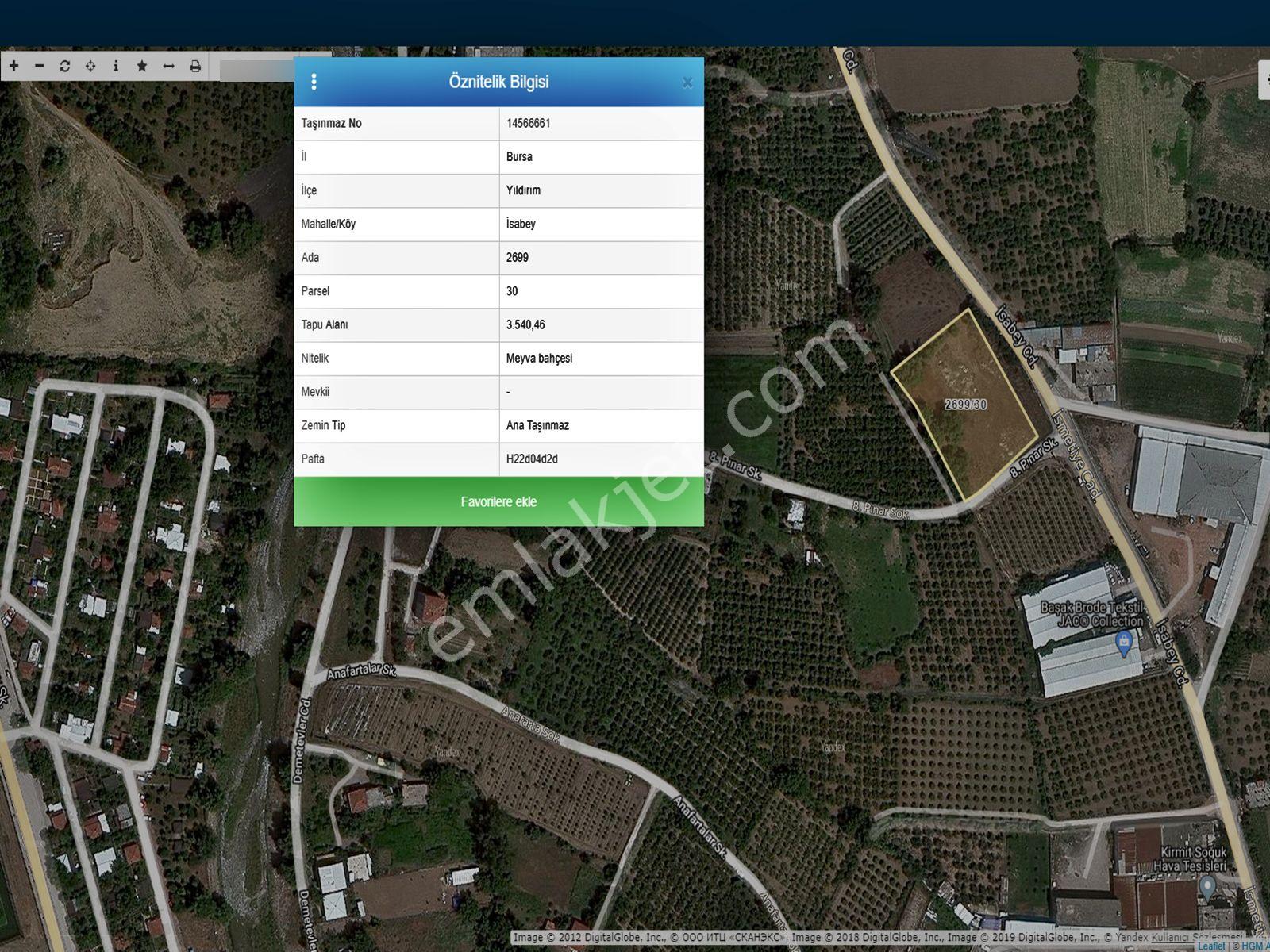 Yıldırım İsabey'de Satılık Köşe Parsel Arsa - 3540 M² - Görsel 2