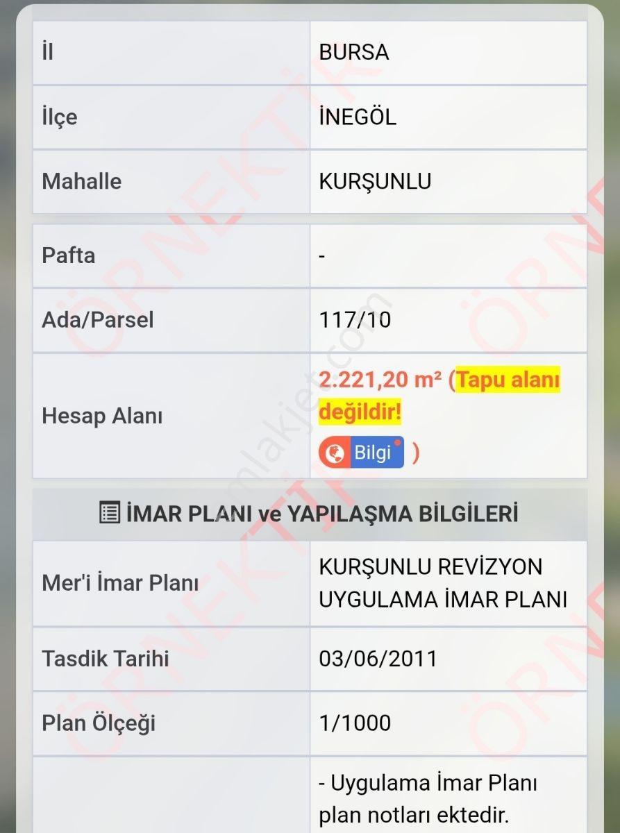 Bursa İnegöl Kurşunlu'da 2221 M² 3 Kat İmarlı Yatırımlık Arsa - Görsel 12
