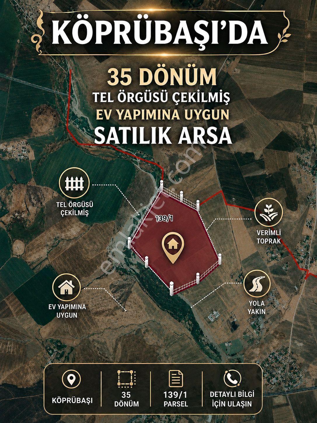 Diyarbakır Surda Köprübaşı Mevkide Bulunan 35 Dönümlük Satılık Arsamiz