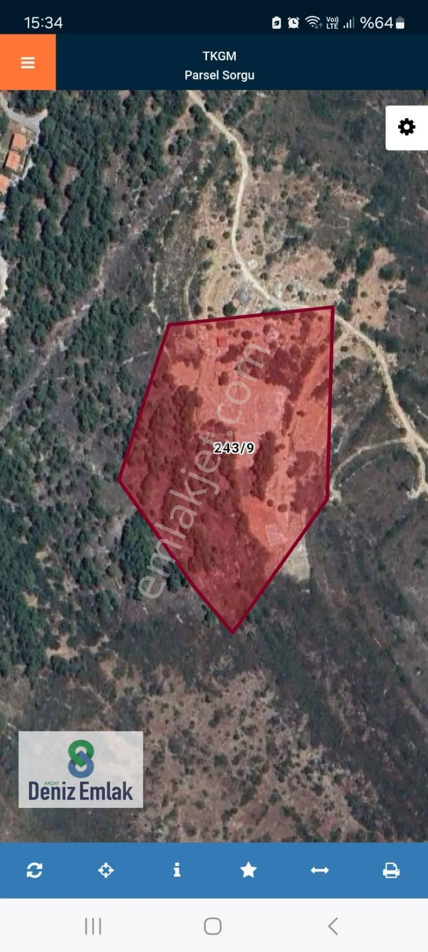 Denizden Çeşme Germiyanda Deniz Manzaralı Satılık 200 M2 Tarla. - Görsel 4