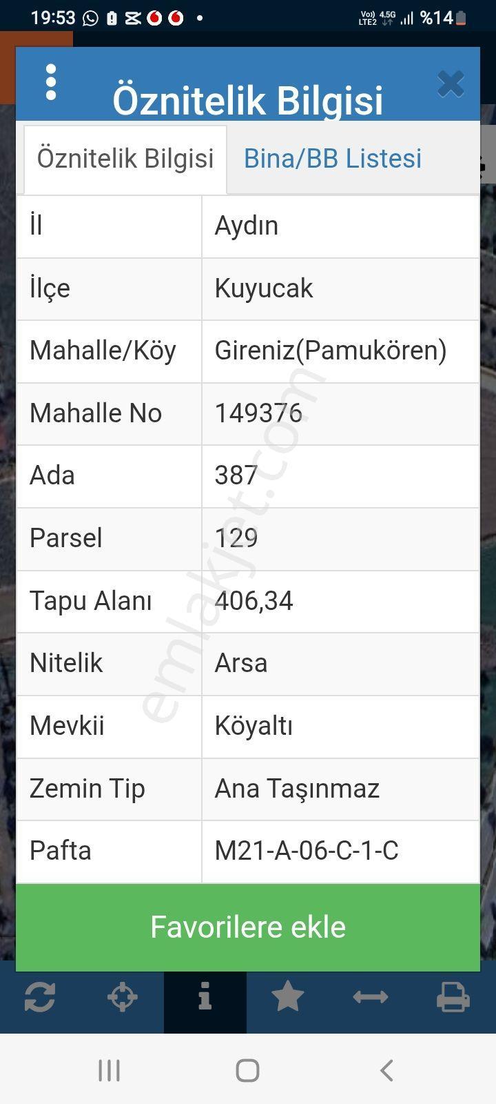 Dönertaş Emlak Aydın Kuyucak Pamukören'de Satılık 616 M² İmarlı Arsa - Görsel 22
