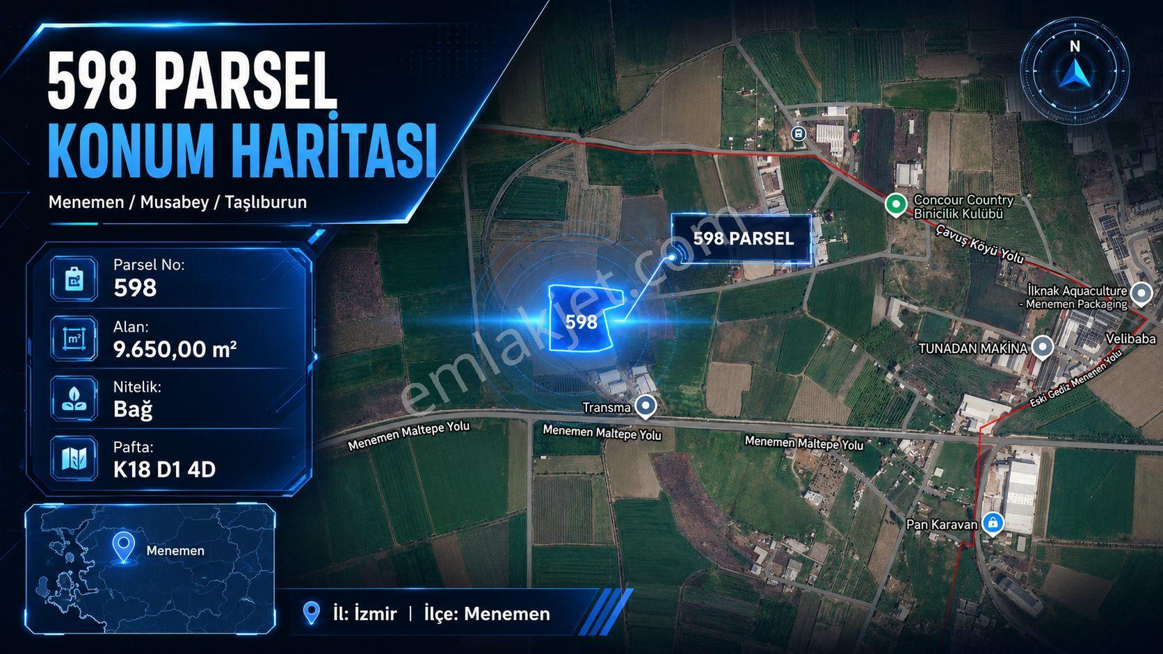 Acil Satılık Menemen Musabeyde 9.650 M² Depo Potansiyelli Parsel - Görsel 14