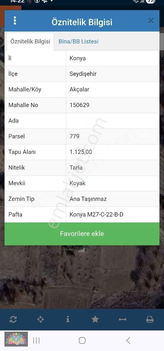 Seydişehir Akçalar Köyünde Satlık Tarla Yolu Var Kapalı Su Siste - Görsel 2