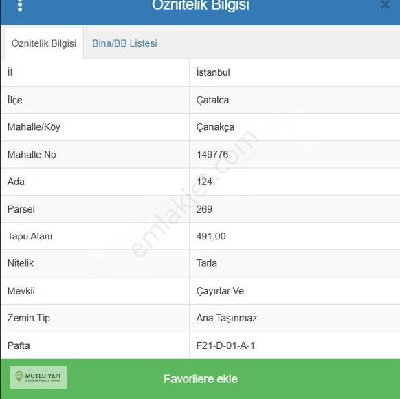 Mutlu Gayrimenkul'den Acil Satılık Arsa 491m² - Tek Tapu - Görsel 3
