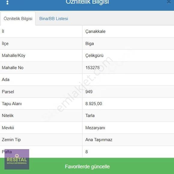 Çanakkale Biga Çelikgürün'de Satılık Tarla - Görsel 3