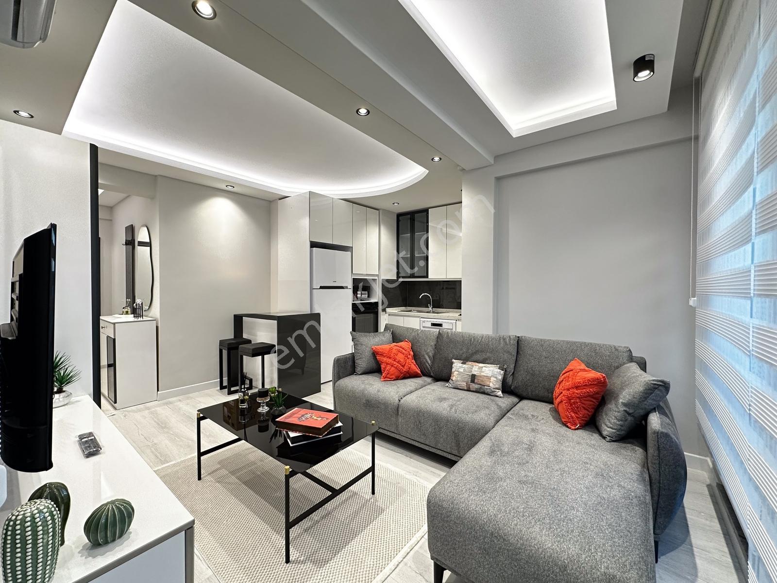 Sıfır Eşyalı | Site İçerisinde Kiralık 1+1 - Havuz Hamam Sauna - Görsel 21