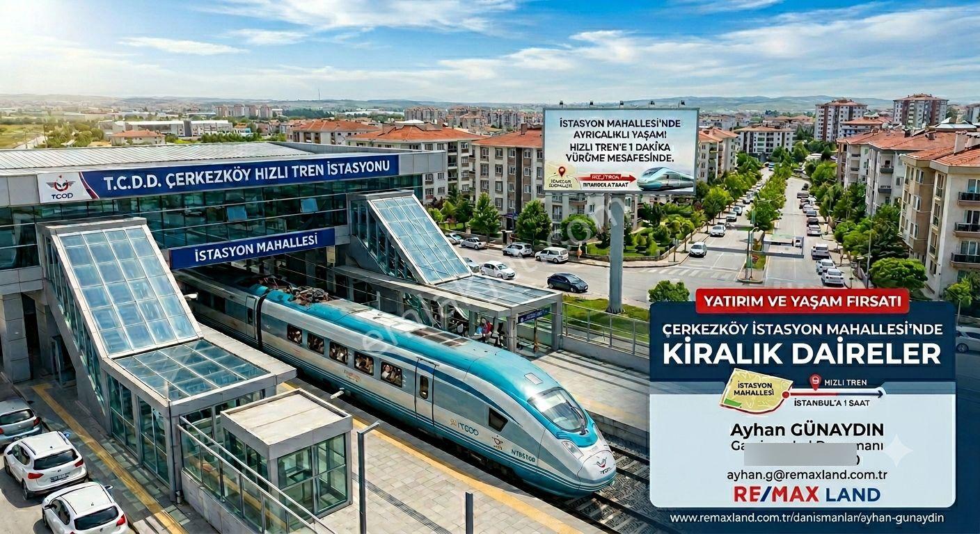 Remax Land'den Çerkezköy İstasyon Mah Sıfır Kiralık 2+0 (55 M²) - Görsel 32