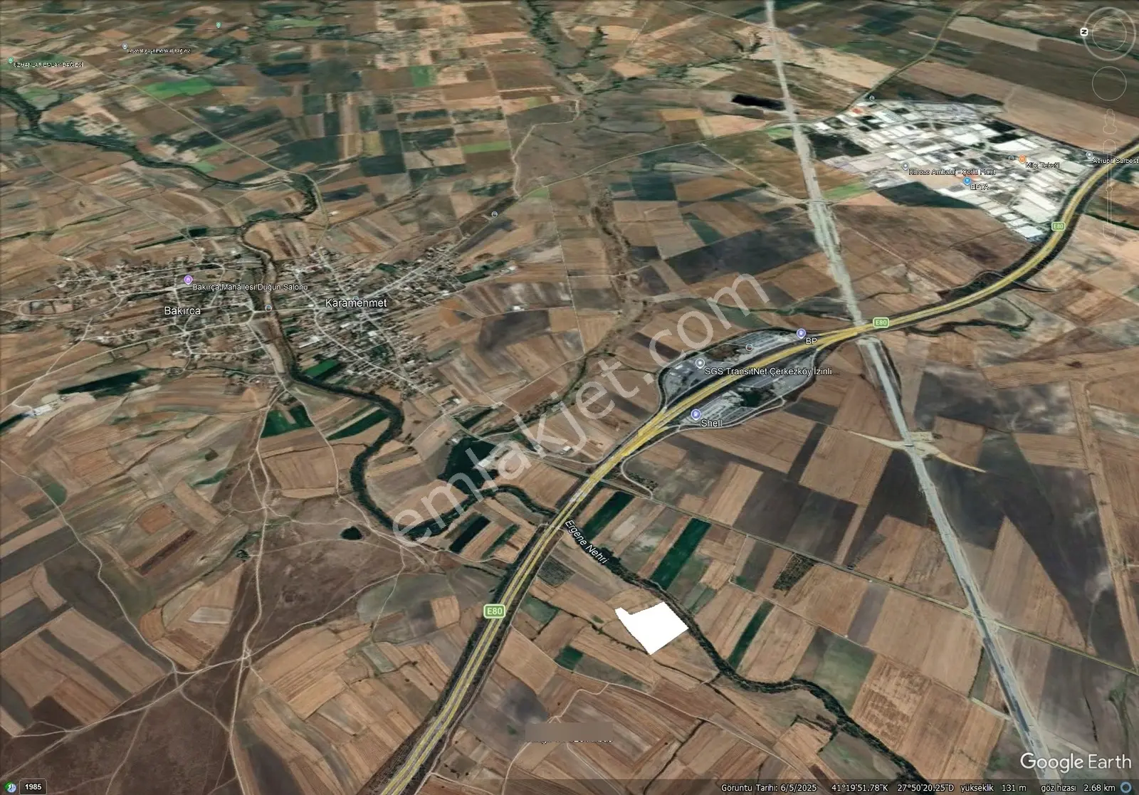*tekirdağ Ergene De Fırsat Kazançlı Otoyola Yakın Satılık Tarla* - Görsel 4