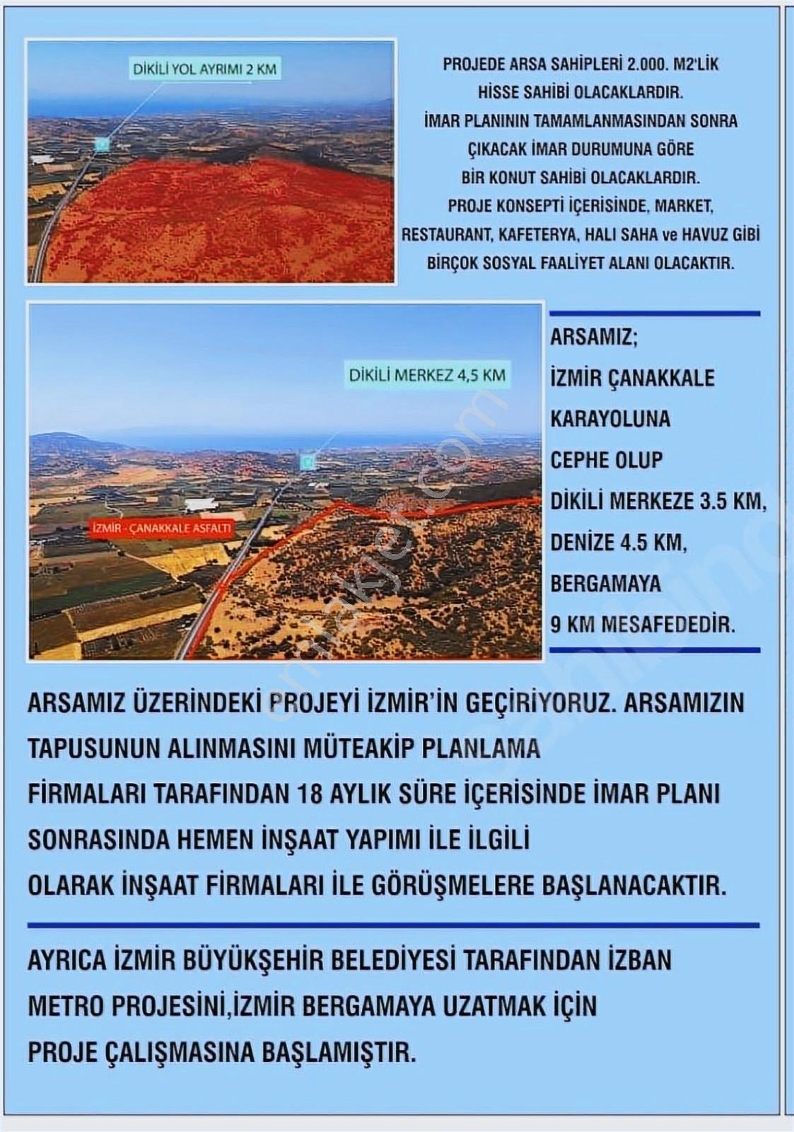 Dikili Kocaoba Mevkisi Satılık 2 Dönüm Kooperatif Hissesi - Görsel 2