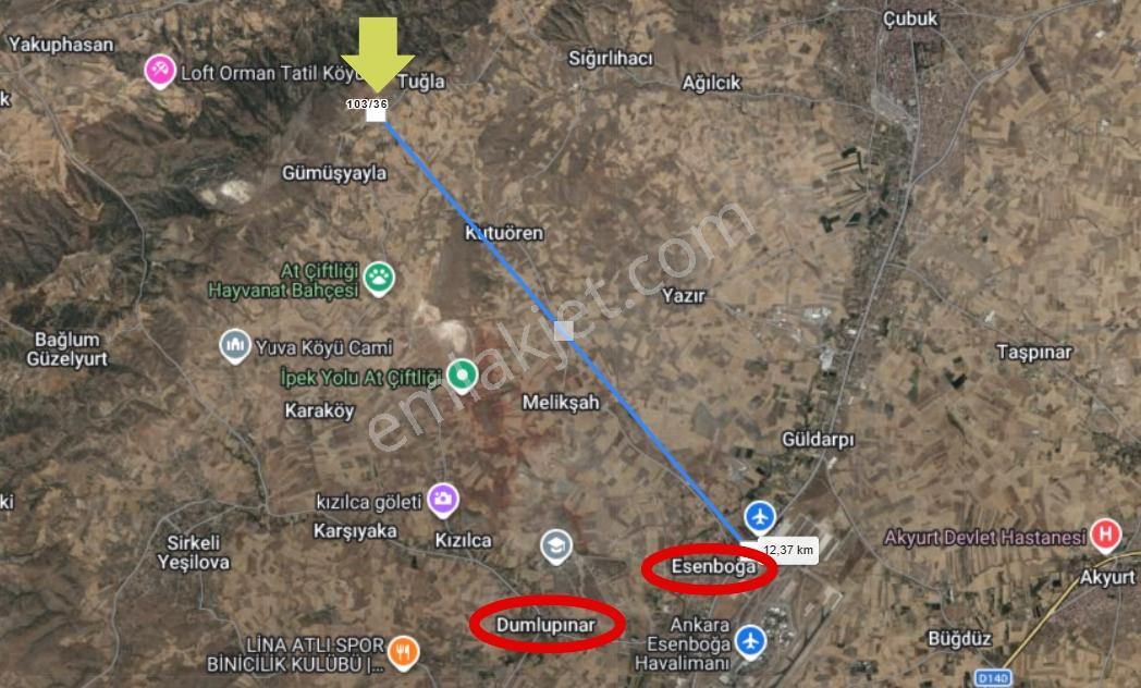 Çubuk Gümüşyayla, Tek Tapu 14.000 M2, Yatırımlık Manzaralı Tarla - Görsel 3