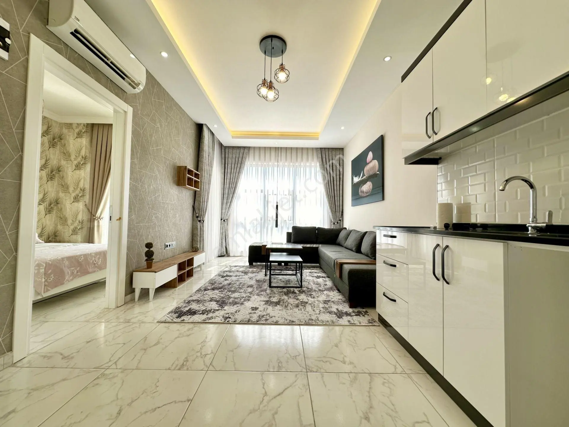 Alanya Oba’da Site İçerisinde Mobilyalı 1+1 Satılık Daire - Görsel 3
