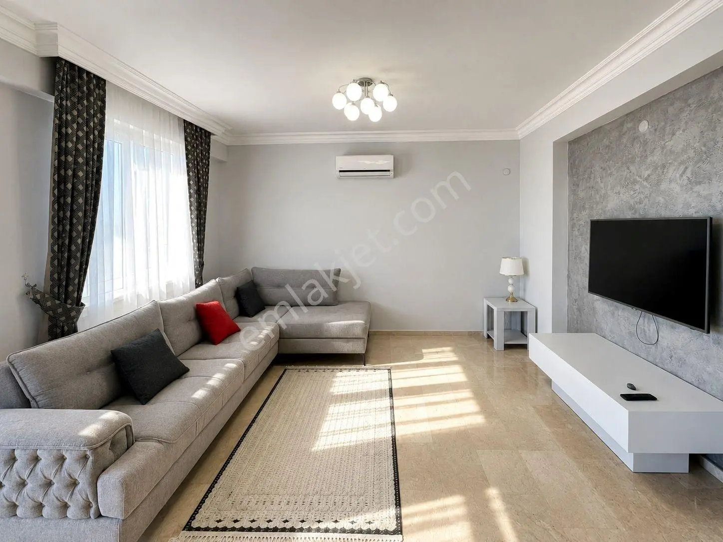 Alanya Gold Cıty Hotel'de Full Deniz Manzaralı Uzun Dönem Kiralık 1+1 Daire - Görsel 3
