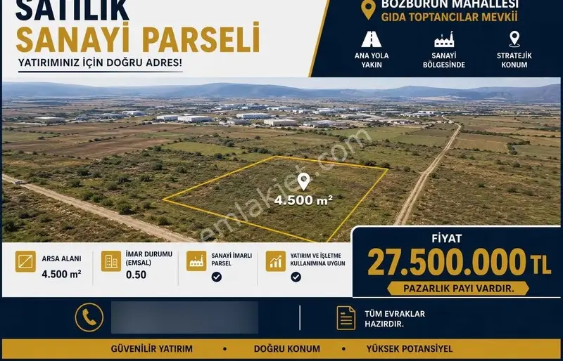 Bozburun Mh Mh Sinde Satılık Sanayi Parseli