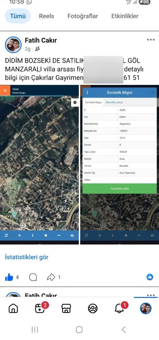 Harika 1 Villa Arsası Full Göl Manzaralı