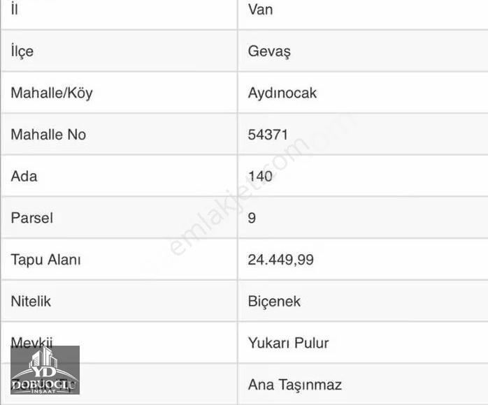 Van Gevaş'da Göle Yakın Yüksek Dönüm Kaçırılmıycak Tarla - Görsel 2