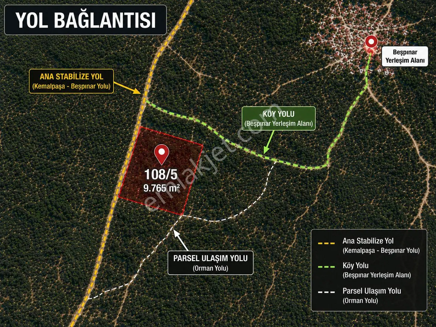 Spil Dağı Eteklerinde, Beşpınar'da 9.765 M² Büyüklüğünde Kiraz Bahçesi Ve Tarla - Görsel 5