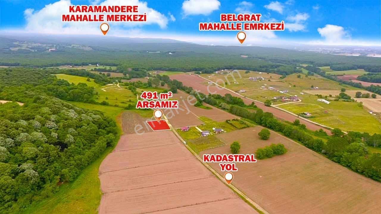 Çatalca Çiftlikköy'de 491 M2 Yola Cephe Orman Manzaralı Tarlamız - Görsel 3