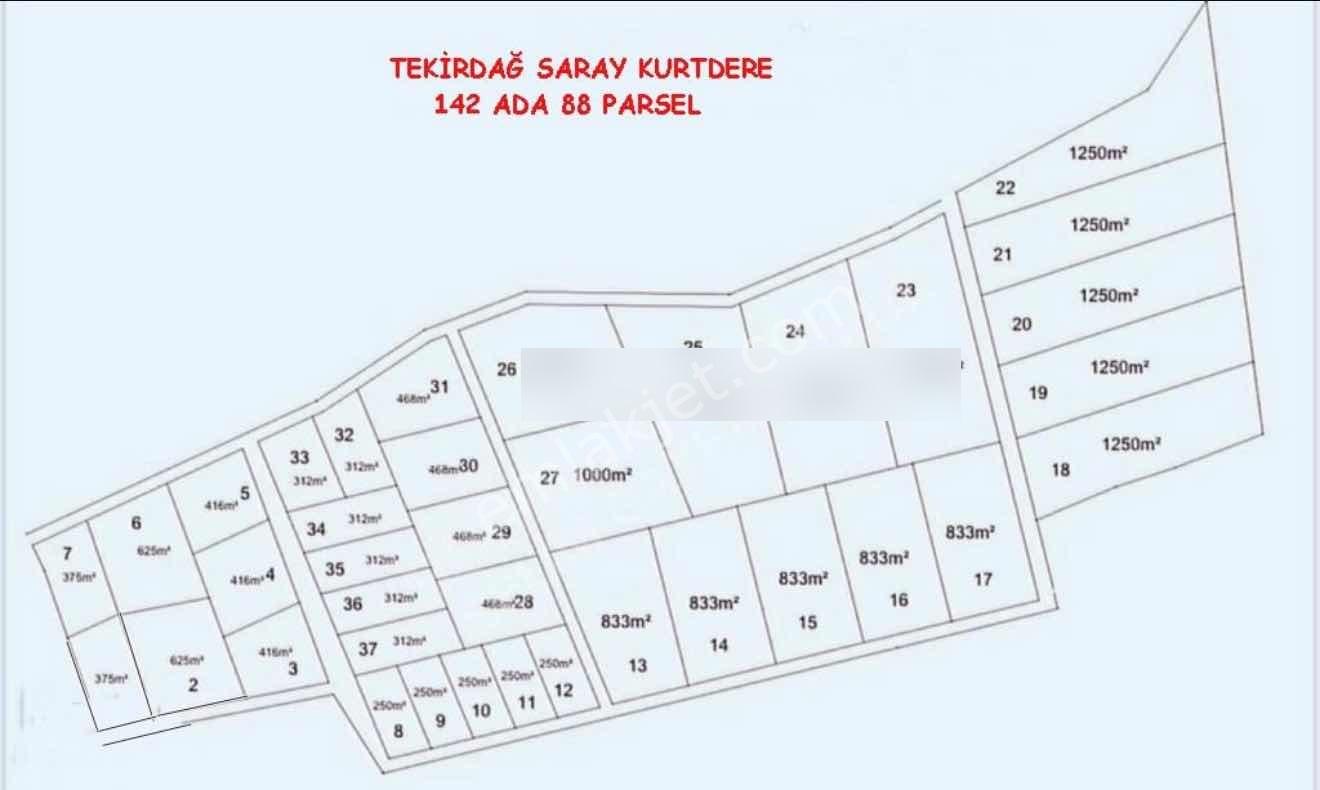 Saray Kurtdere Köy Merkezine Yakın 1.250 M2 Muafakatnemeli Tarla - Görsel 16