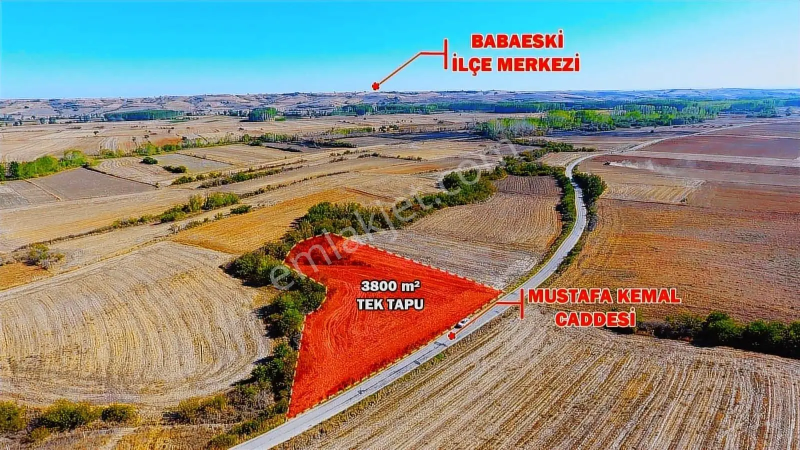 Kırklareli Babaeski Hazinedar Mahallesinde Caddeye Cephe Tarla - Görsel 7