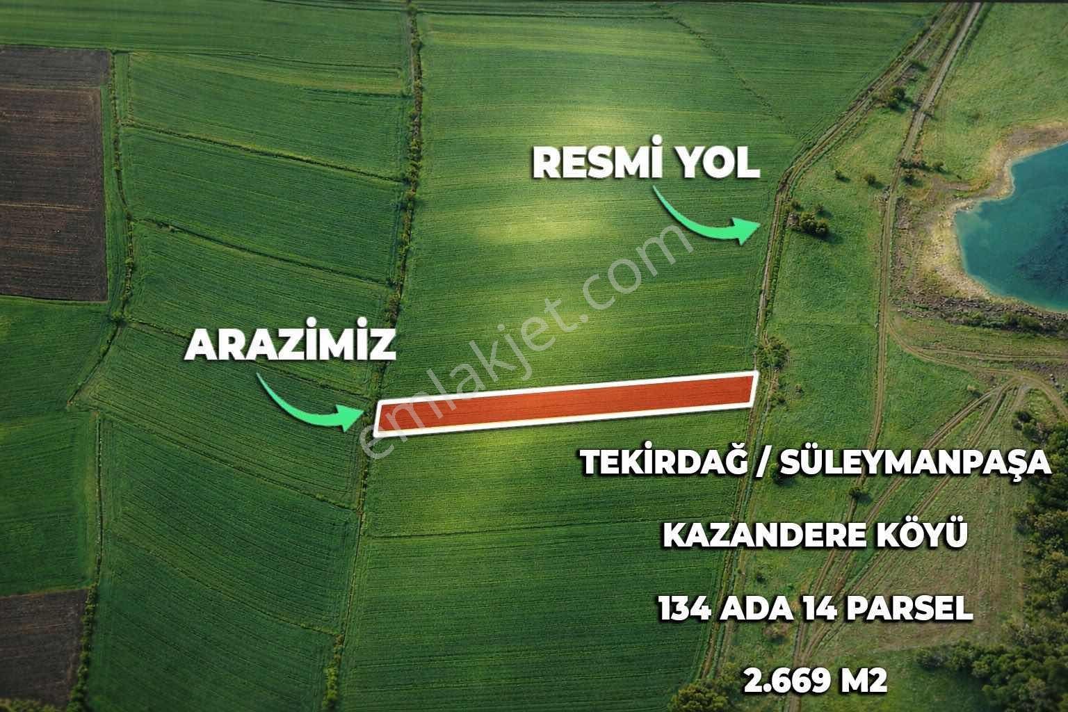 Tekirdağ Kazandere Mahallesinde Yola Cephe Tek Tapu 2.670 M2 - Görsel 7