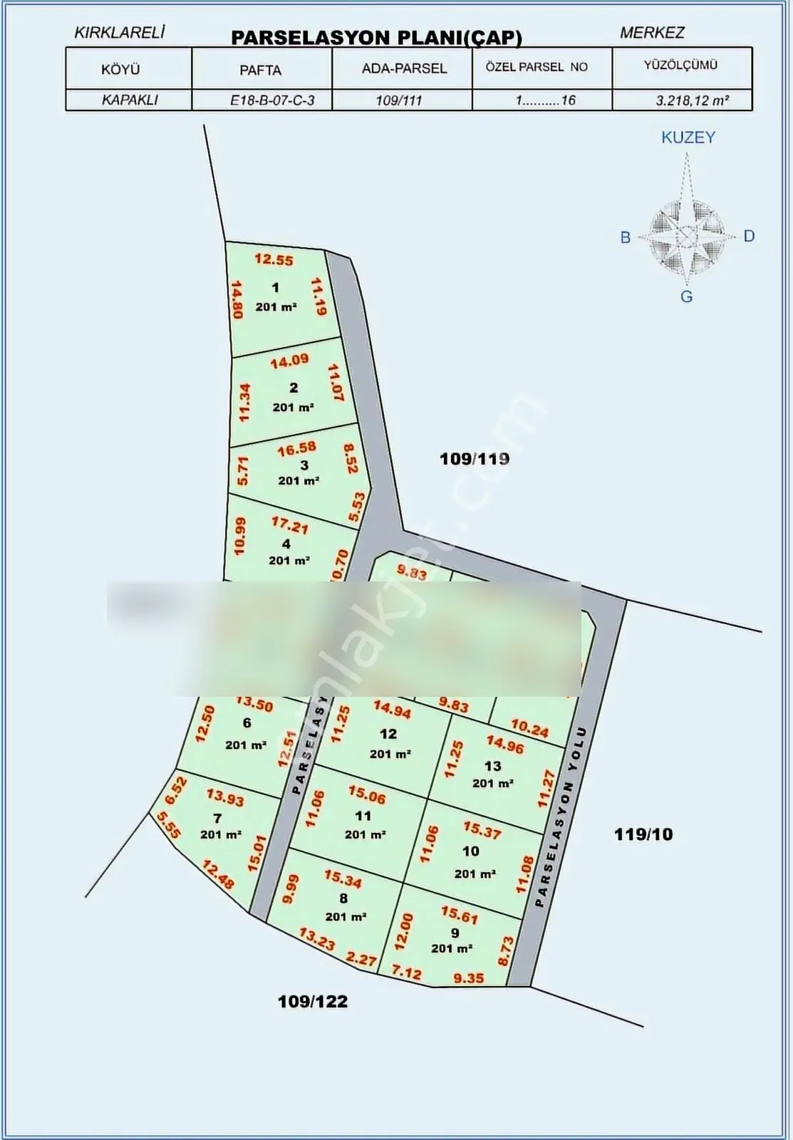 Kırklareli Merkez Tapulu Yolu Mevcut 200 M2 Satılık Parseller - Görsel 4