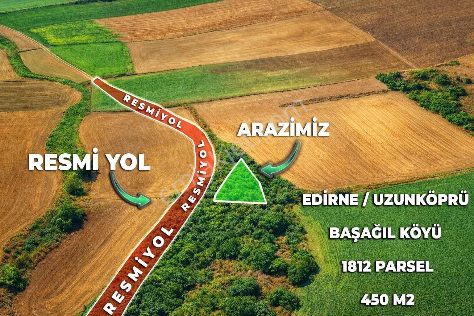 Uzunköprü Başağıl Mahallesinde Tek Tapu 450 M2 Satılık Tarla - Görsel 5
