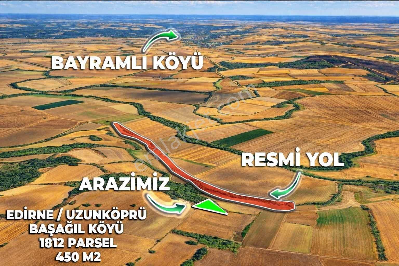 Uzunköprü Başağıl Mahallesinde Tek Tapu 450 M2 Satılık Tarla - Görsel 7