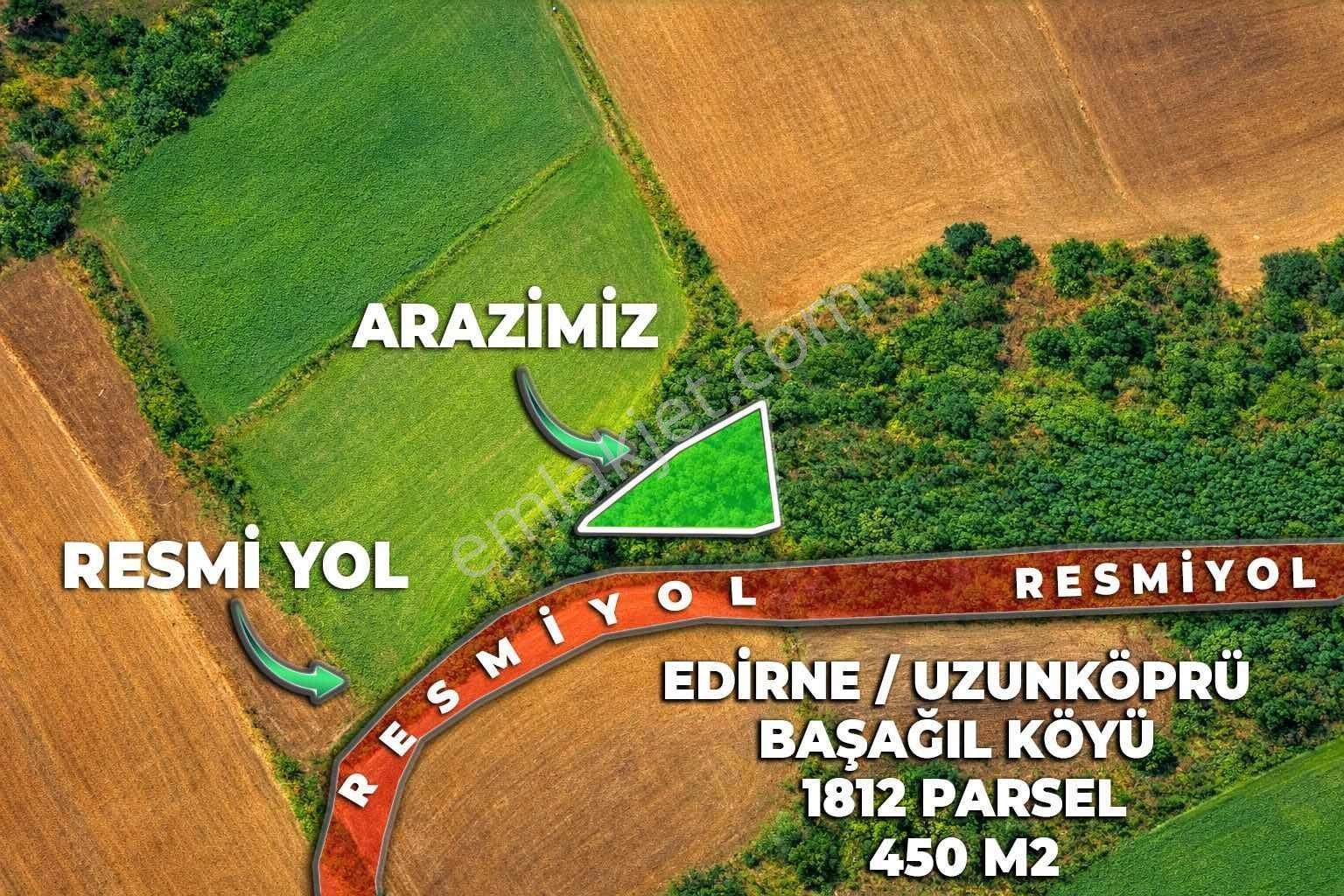 Uzunköprü Başağıl Mahallesinde Tek Tapu 450 M2 Satılık Tarla - Görsel 3