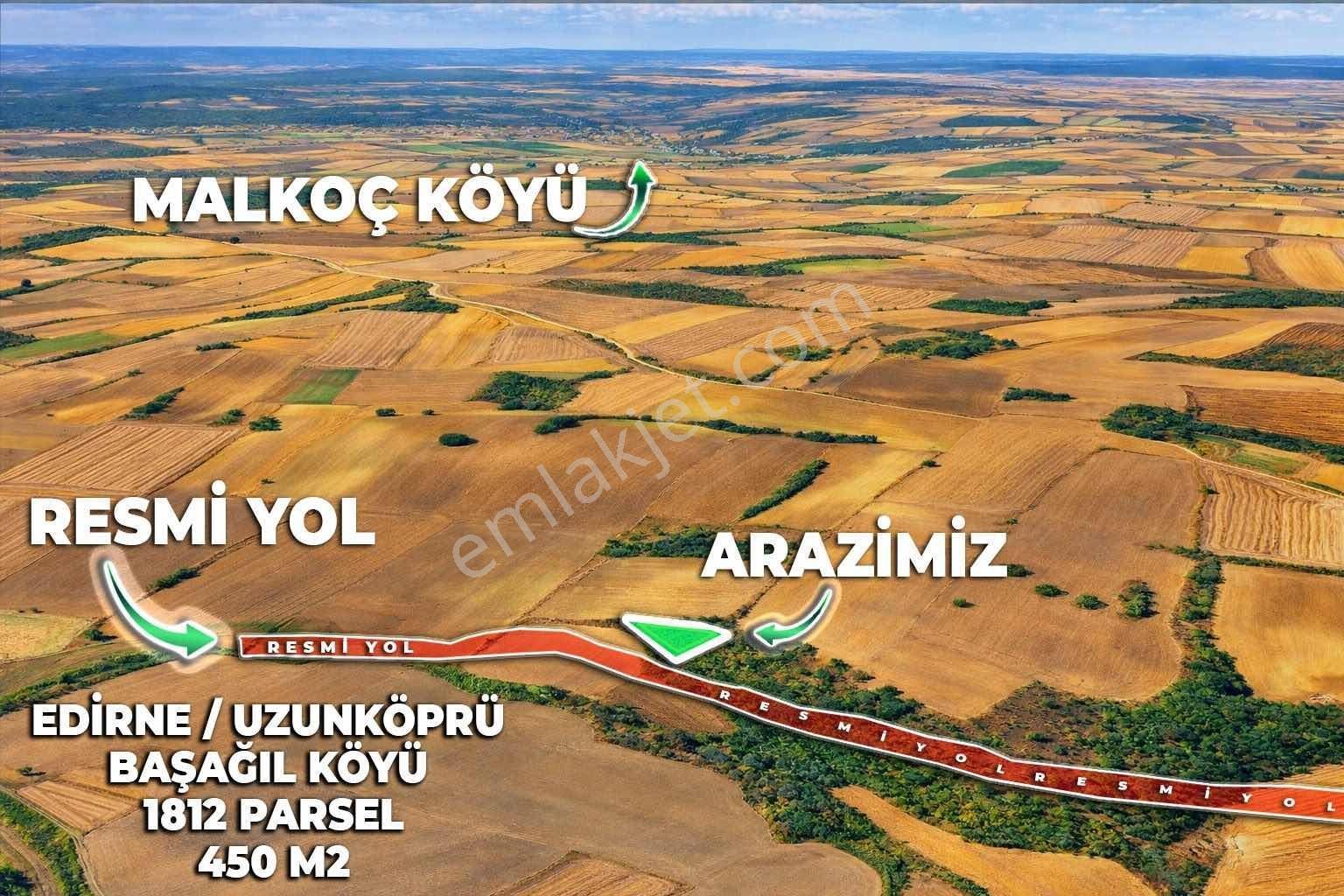 Uzunköprü Başağıl Mahallesinde Tek Tapu 450 M2 Satılık Tarla - Görsel 2