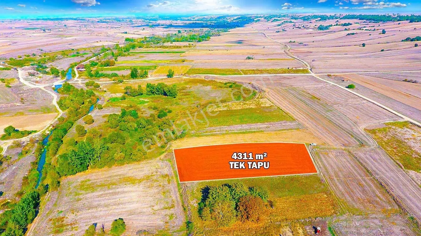 Babaeski Taşağıl Mahallesinde Müstakil Tek Tapu 4331 M2 Tarla - Görsel 12