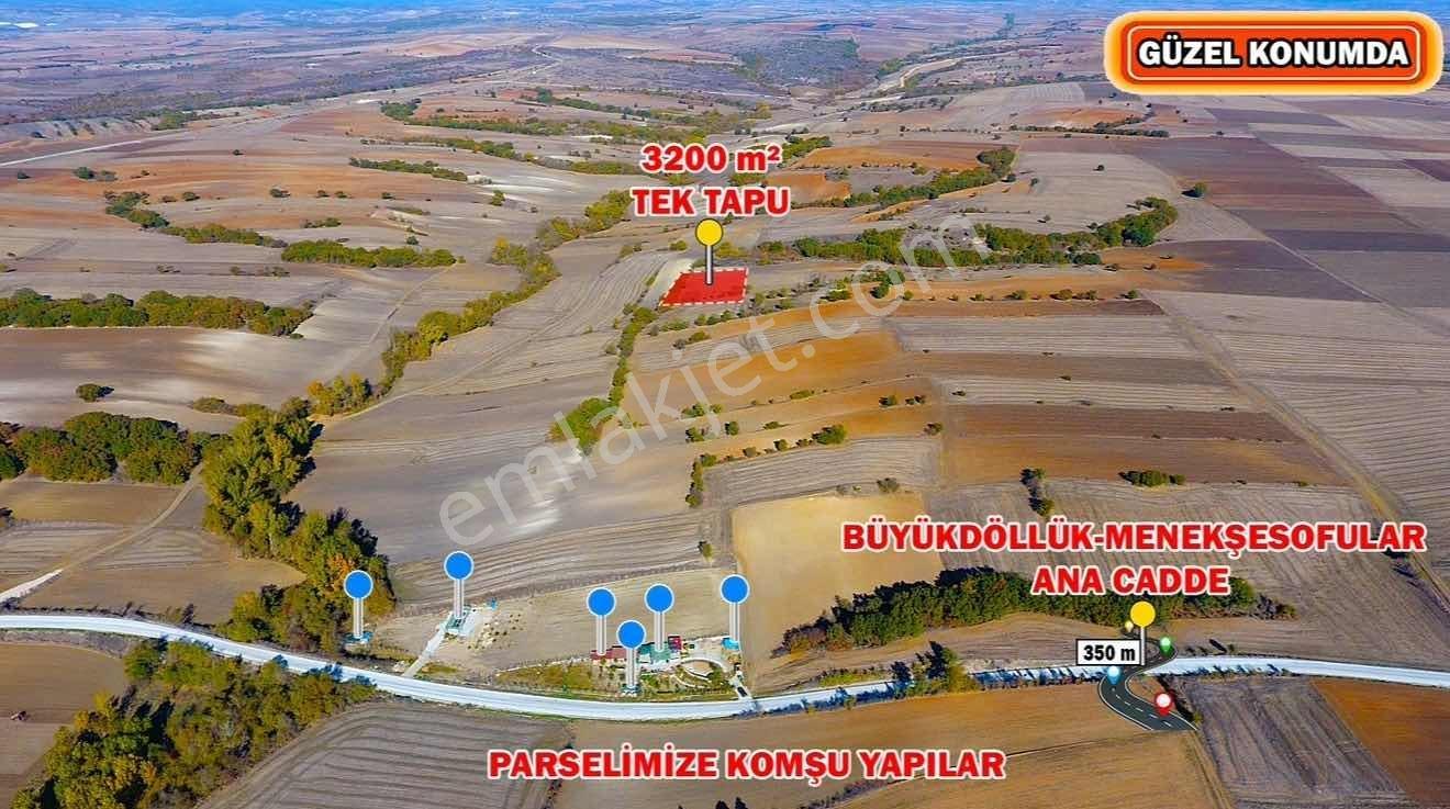 Edirne Büyükdöllük Mahallesinde 3.200 M2 Tepe Konumda Satılık - Görsel 2