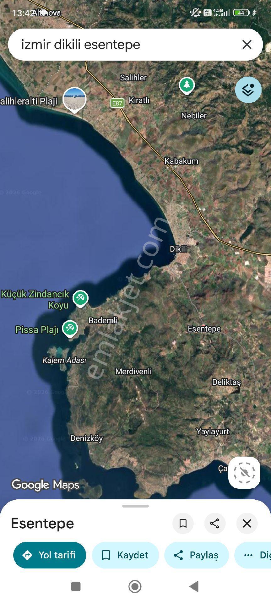 🌿izmir Dikili Esentepede Satılık 500 Metre 173 No Lu Parselde Az Hisseli Tarla - Görsel 6