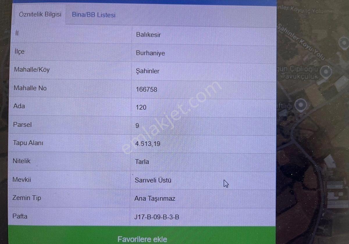 Burhaniye Şahinlerde Köye 500 Metrede Yolu Olan Yatırımlık 4.613 M2 Tarla - Görsel 2