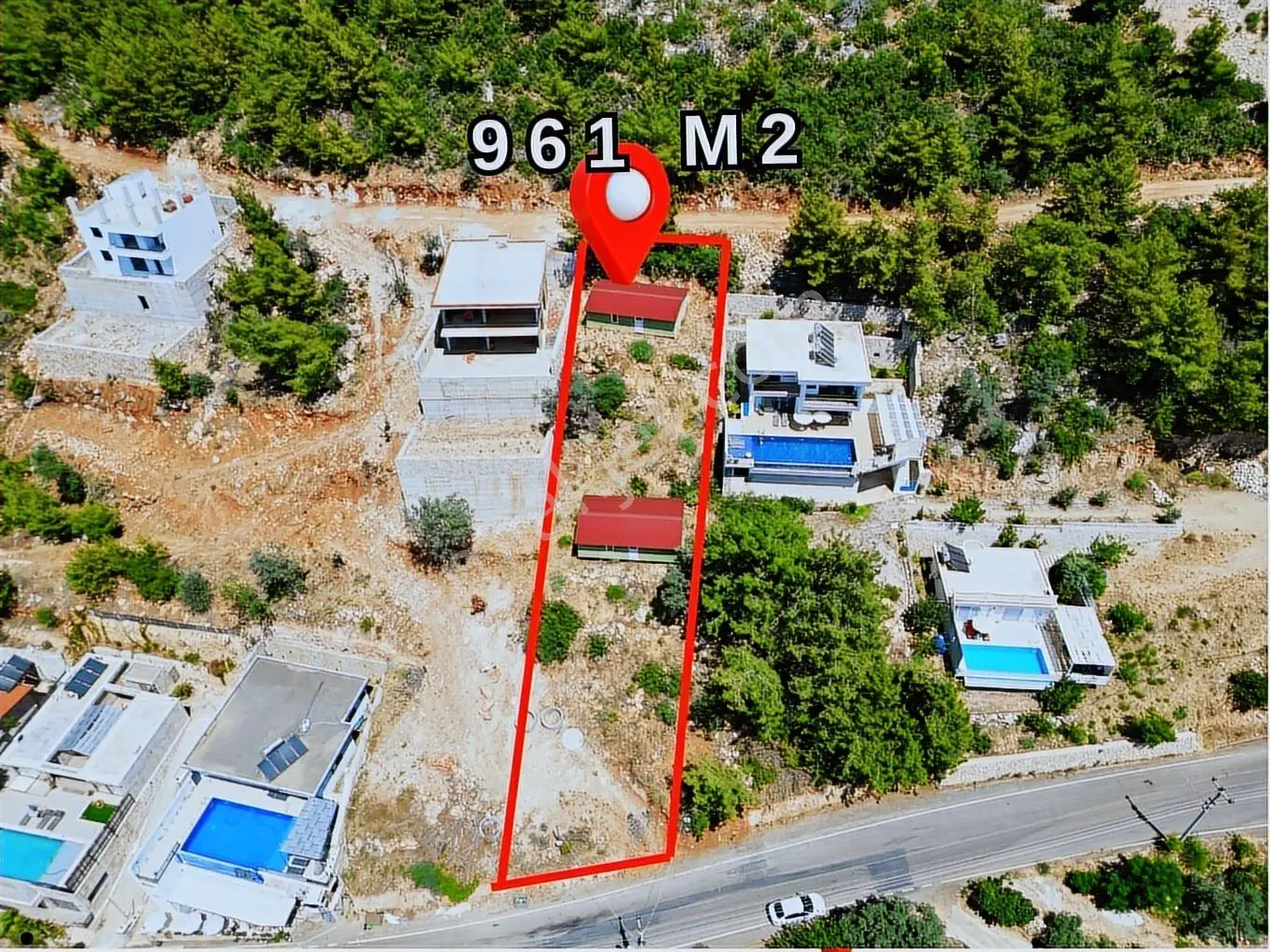 Deniz Manzaralı Ana Yol Üzeri 961m2 Abonelikli Villa Parseli - Görsel 3