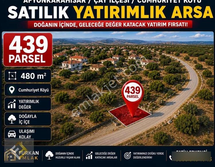 Furkan Emlaktan Çay İlçemiz Cumhuriyet Köyünde Satılık Arsalar - Görsel 4