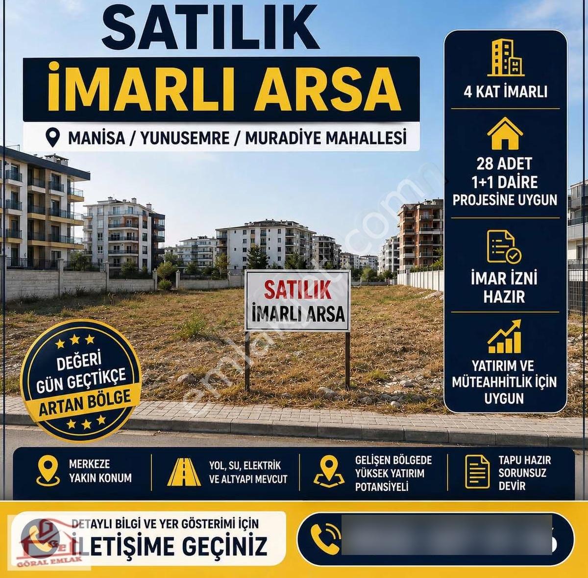 Muradiye Mahallesi Satılık Arsa İmara Açık 28 Adet 1+1 Çıkıyor