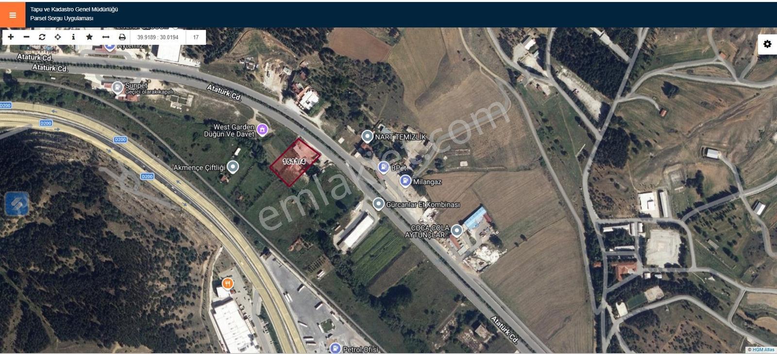 Bozüyük Çarşı'da Satılık 774 M² Sanayi İmarlı Arsa - Görsel 6